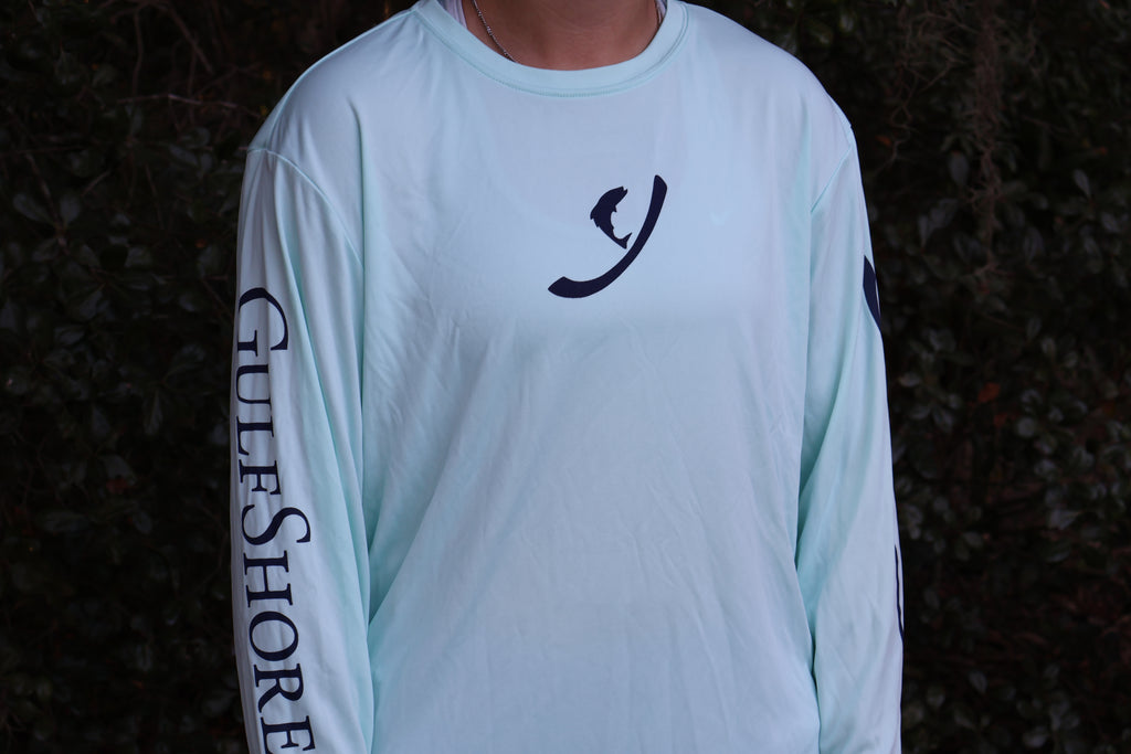 Seafoam/Navy Long Sleeve Performance