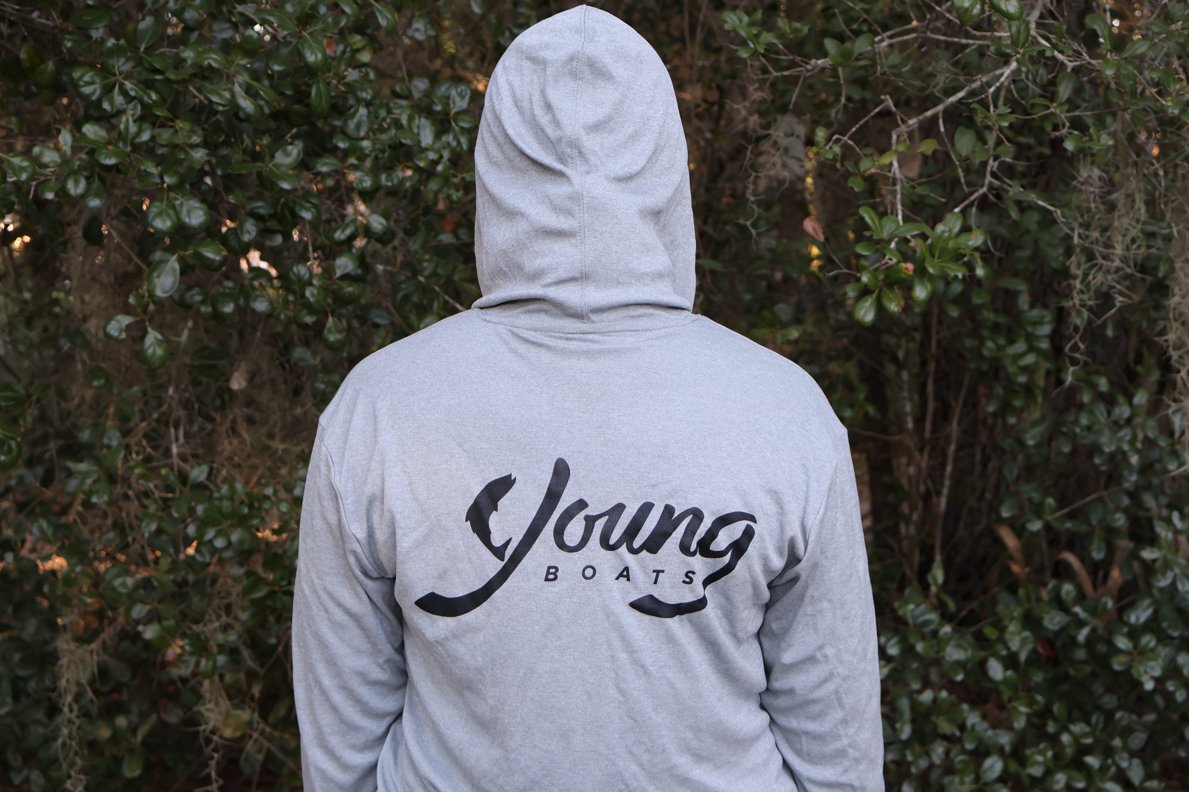 Light Grey/Black Hooded Long Sleeve Performance