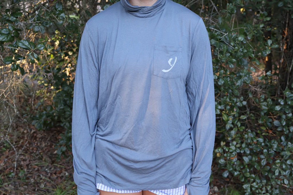 Grey Hooded Long Sleeve Free-Fly