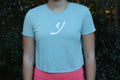 Women's Seafoam Cropped Short Sleeve