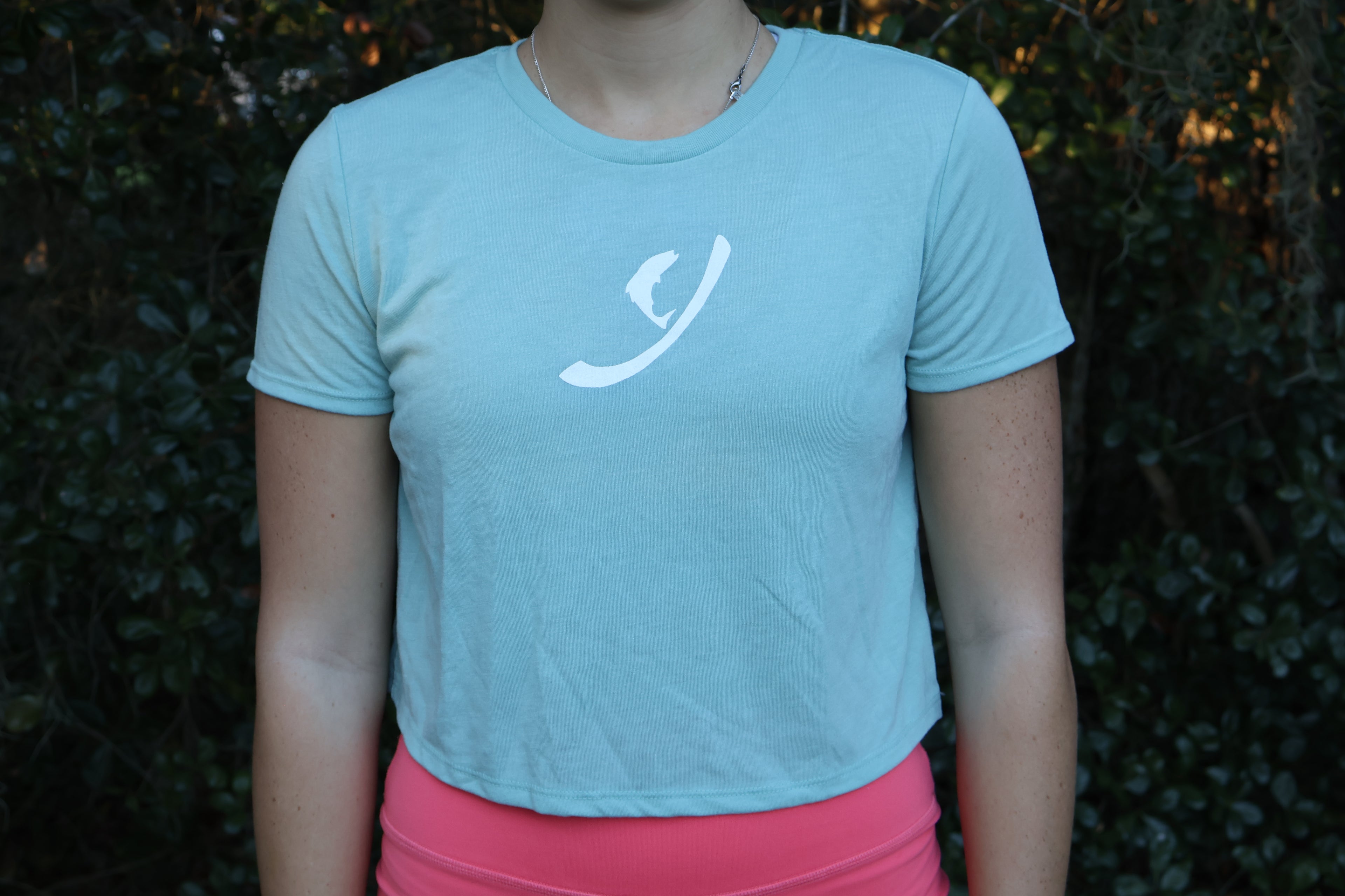 Women's Seafoam Cropped Short Sleeve