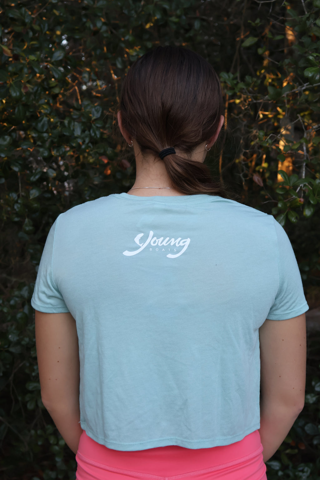 Women's Seafoam Cropped Short Sleeve