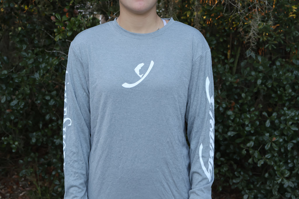 Grey/White Long Sleeve Performance