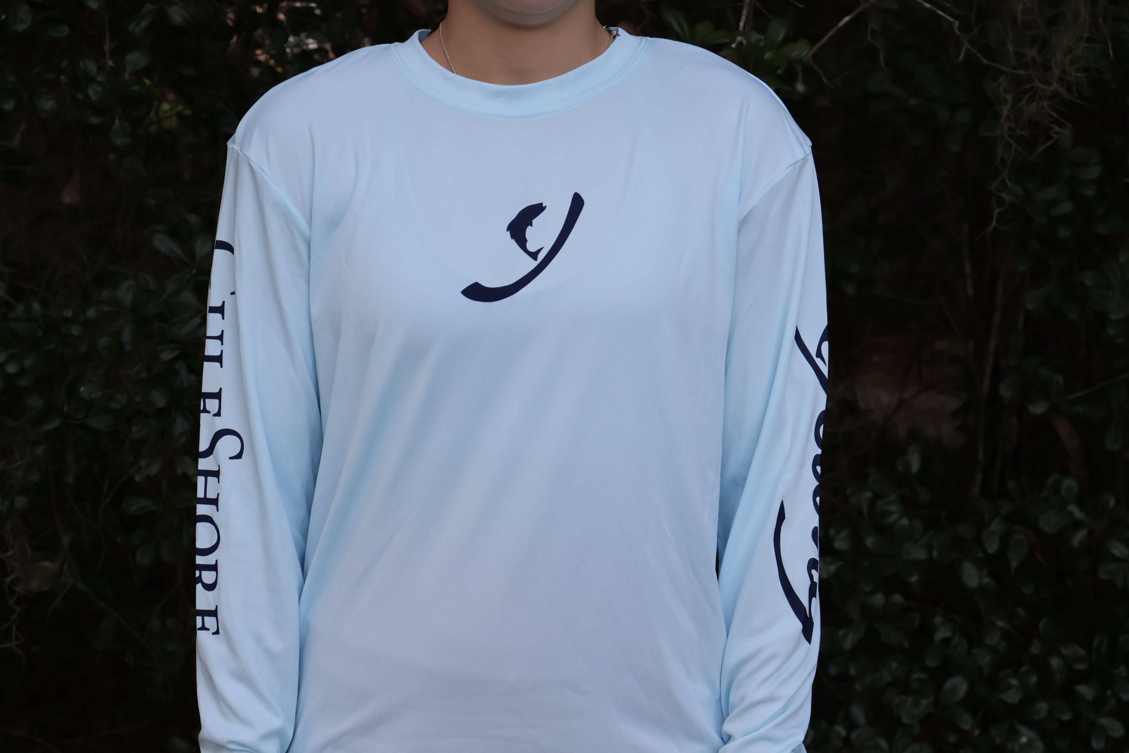 Ice Blue/Navy Long Sleeve Performance