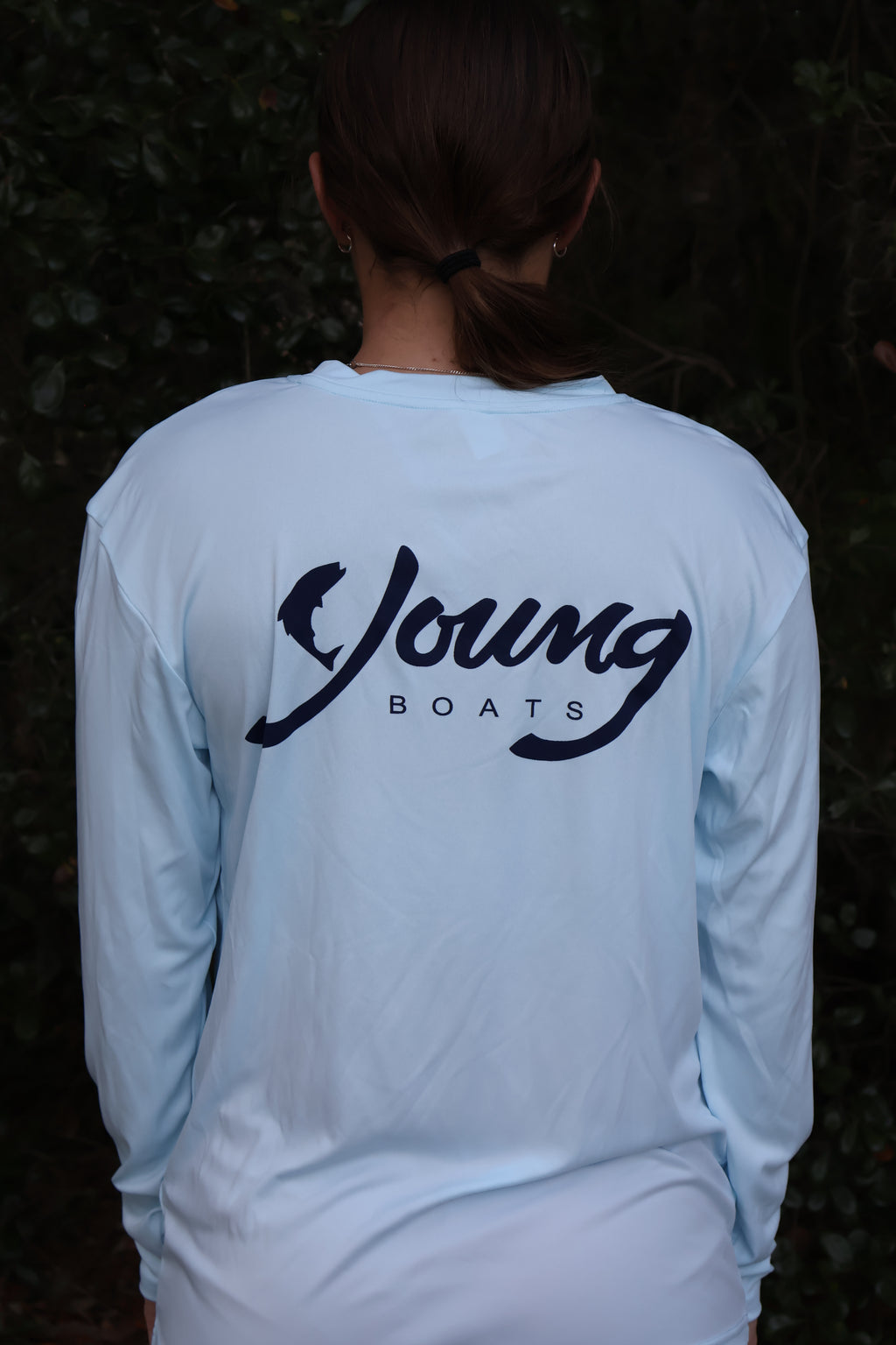 Ice Blue/Navy Long Sleeve Performance