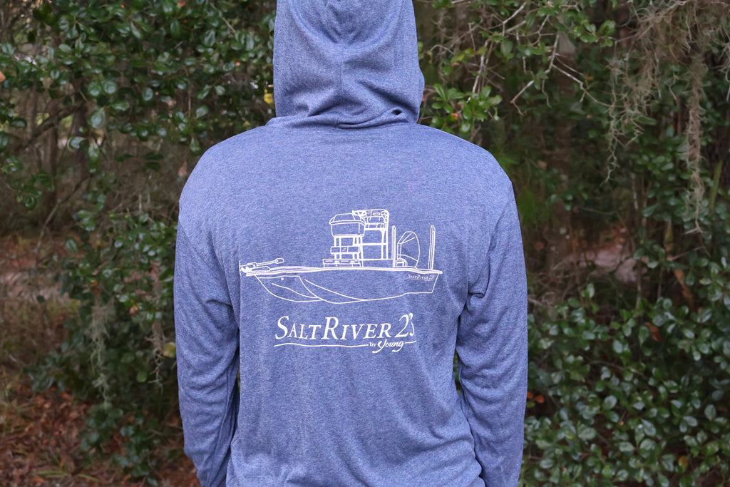 Grey/White SR23 Hooded Long Sleeve Performance