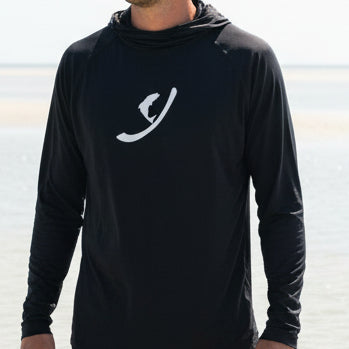 Black Bamboo Hooded Long Sleeve