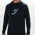 Black Bamboo Hooded Long Sleeve