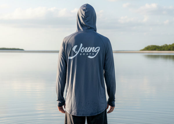 Frost Blue Bamboo Hooded Long Sleeve