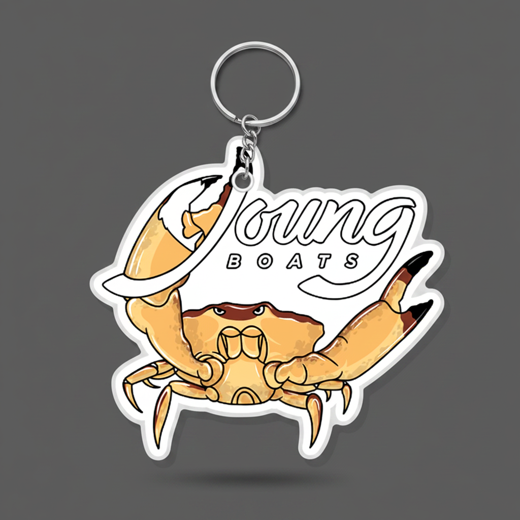 Young Boats Crab Keychain